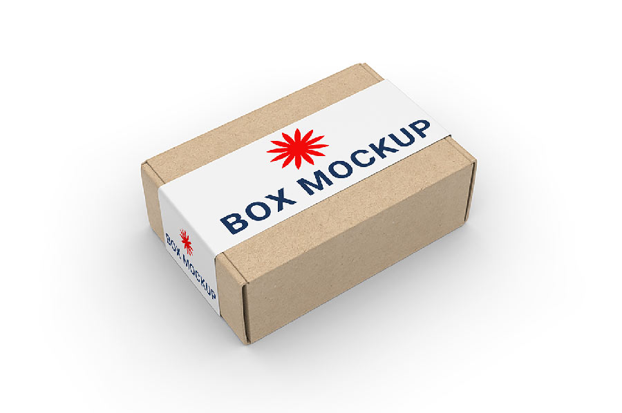 Free Blank Tuck In Flap Packaging Paper Box Mockup