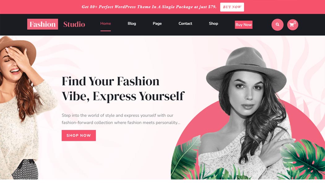 Free Fashion Designer WordPress Theme