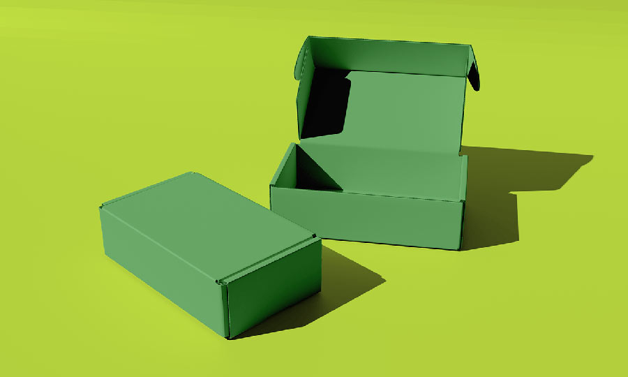 Free Packaging Cardboard Box Mockup