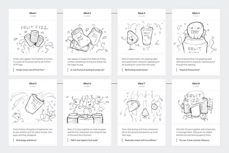 Motion Design Storyboard Template