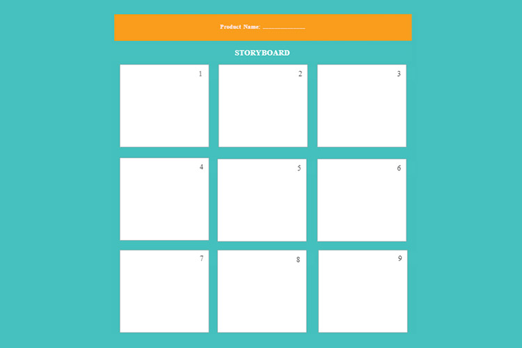 Product Storyboard Template