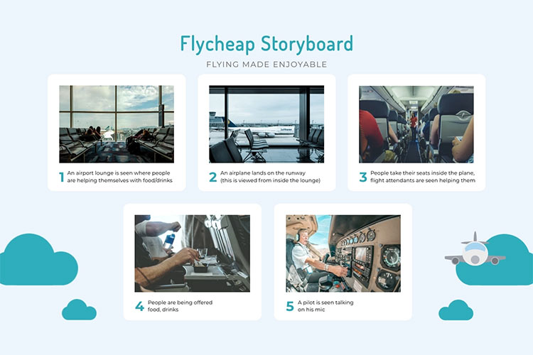 Airlines Storyboard Template