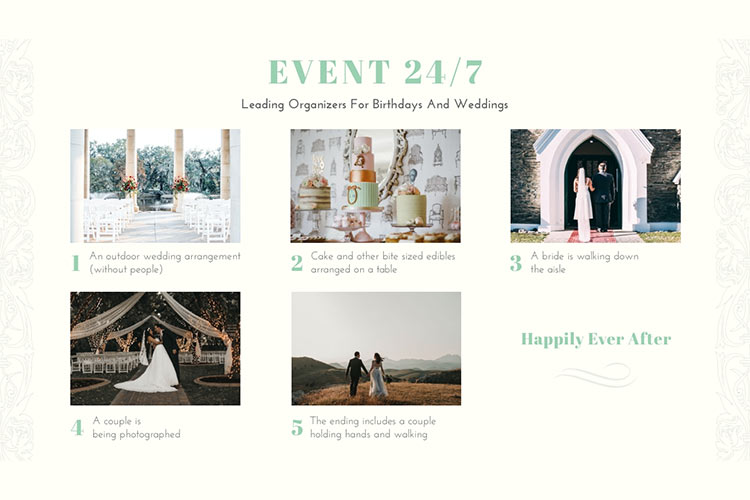 Wedding Planner Storyboard Template
