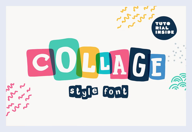 New Collage Colored Font
