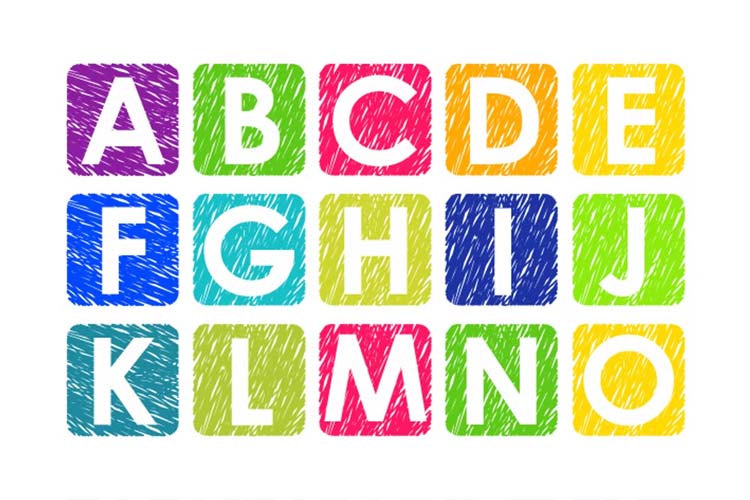 bright colored font