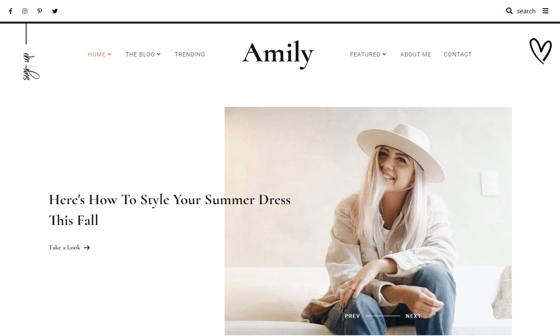 Amily - A Minimal Blog HTML Template