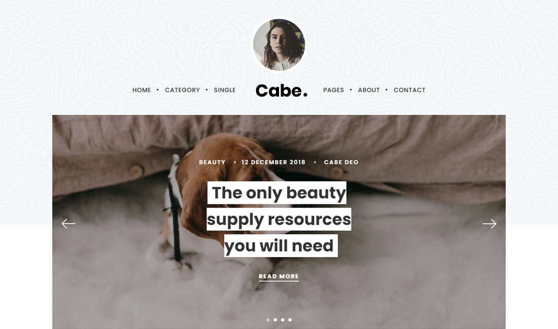 Cabe - Minimal and Clean Personal Blog Template