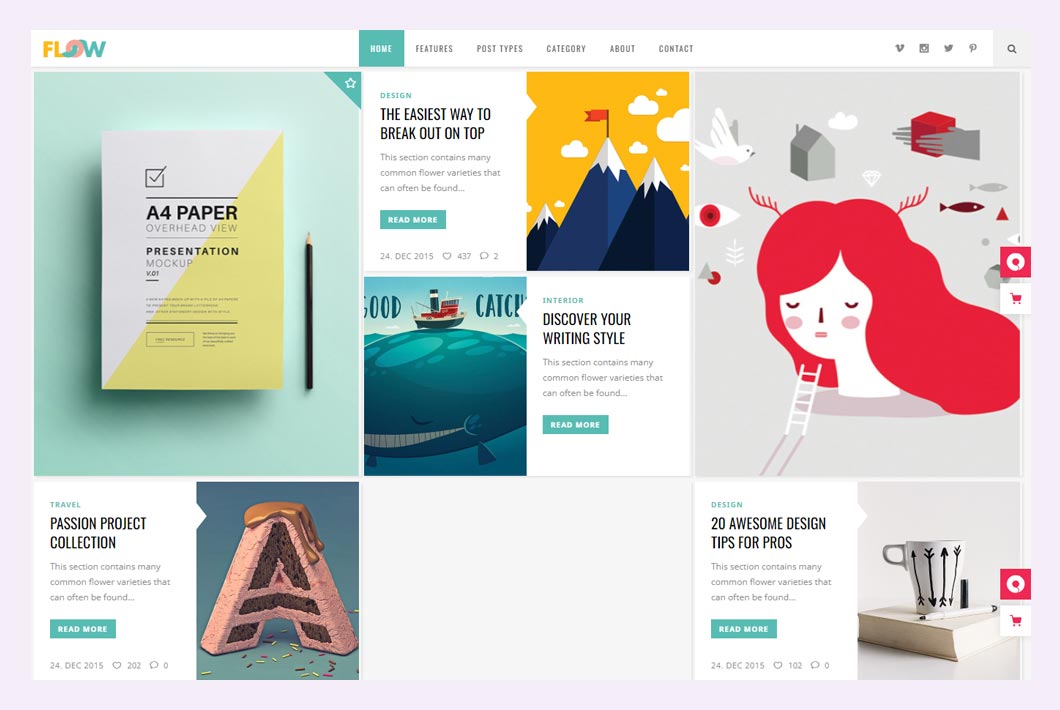 Flow A Fresh Creative Blog Theme
