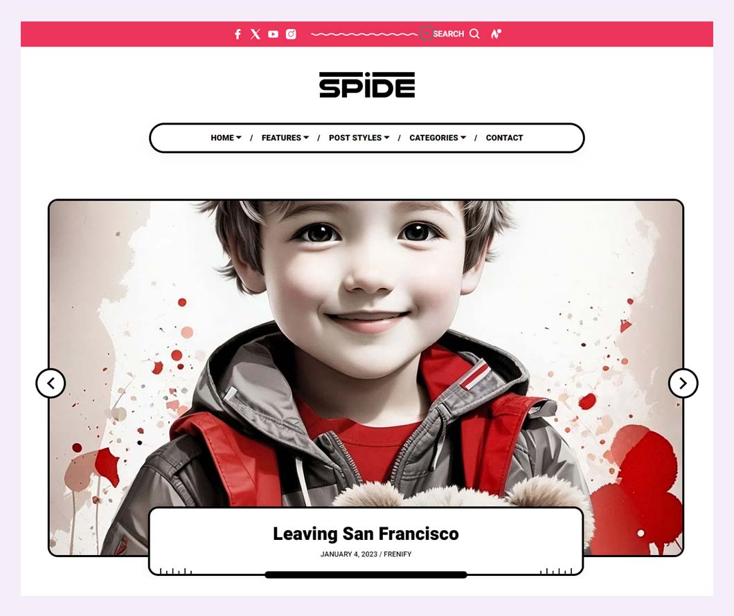 Spide Personal Blog & Magazine WordPress Themes