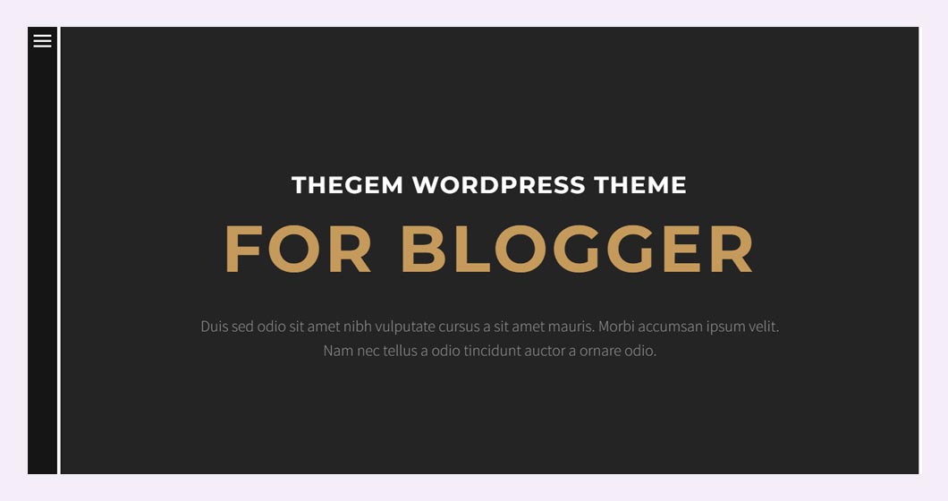 TheGem Creative WordPress Theme for Bloggers